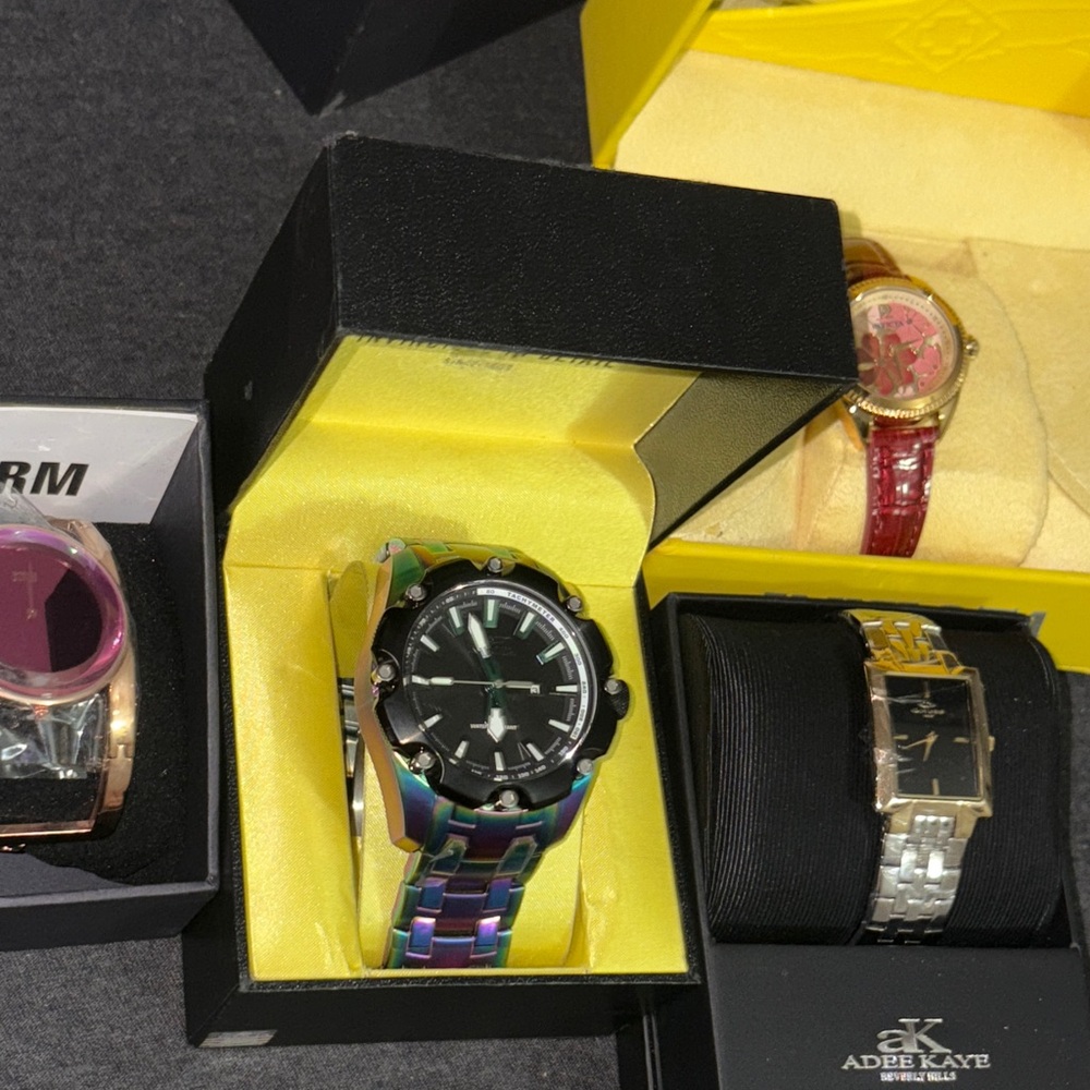 Adee Kaye Men's Iridescent and Black Watch